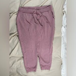 Lululemon Scuba High Rise Jogger Full Length Size 18 Heathered Pink Taupe